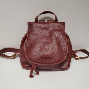 Portland Leather Bucket Backpack in Nutmeg, new never used